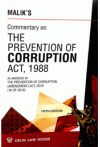 Malik's Commentary on The Prevention Of Corruption Act, 1988 (Amended by The Prevention of Corruption Act, 2018)