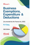 Business Exemptions, Expenditure and Deductions (As amended by the Finance Act, 2022)
