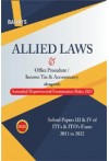 Bahri's Allied Laws and Office Procedure/Income Tax and Accountancy (Solved Papers  III & IV of ITI'S & ITO'S Exam 2009 to 2020)