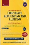 Corporate Accounting and Auditing (CMA Inter, G.2, P.10, New Syllabus 2022, for June 2024 and onwards Exams)
