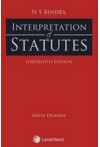 N.S. Bindra's Interpretation of Statutes (Hardbound)