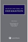 Duncan and Neill on Defamation and other media and Communications Claims 