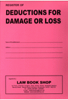 Register of Deductions for Damage for Loss (Form XX)