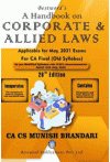 A Handbook on Corporate and Allied Laws for (CA Final, Old Syllabus) Applicable for May, 2021 Exams A Handbook on Corporate and Allied Laws for (CA Final, Old Syllabus) Applicable for May, 2021 Exams